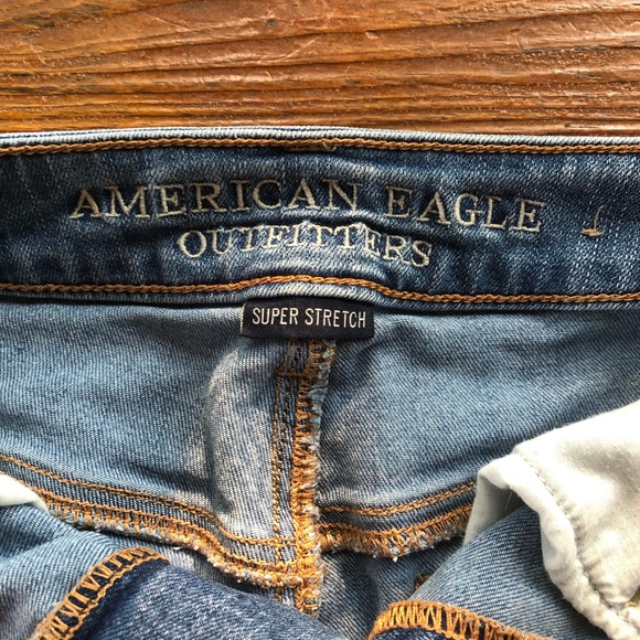 AE Hi-Rise Cutoff Jean Shorts 2 Super Stretch - Picture 5 of 7